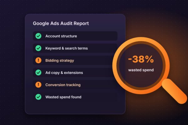 Google Ads Audit - report with wasted spend found